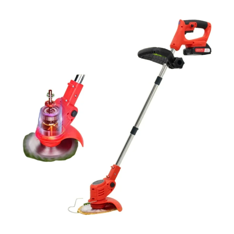 Outigo Desbrozadora eléctrica con 2 baterías y 4 cuchillas