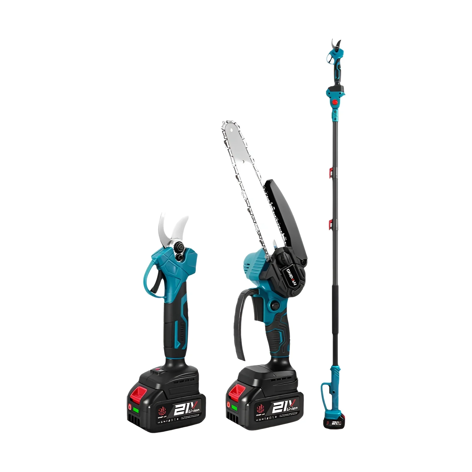 Motosierra eléctrica telescópica sin escobillas ONEVAN 4 en 1, tijeras para podar ramas altas, herramienta de jardinería para batería Makita de 18V.