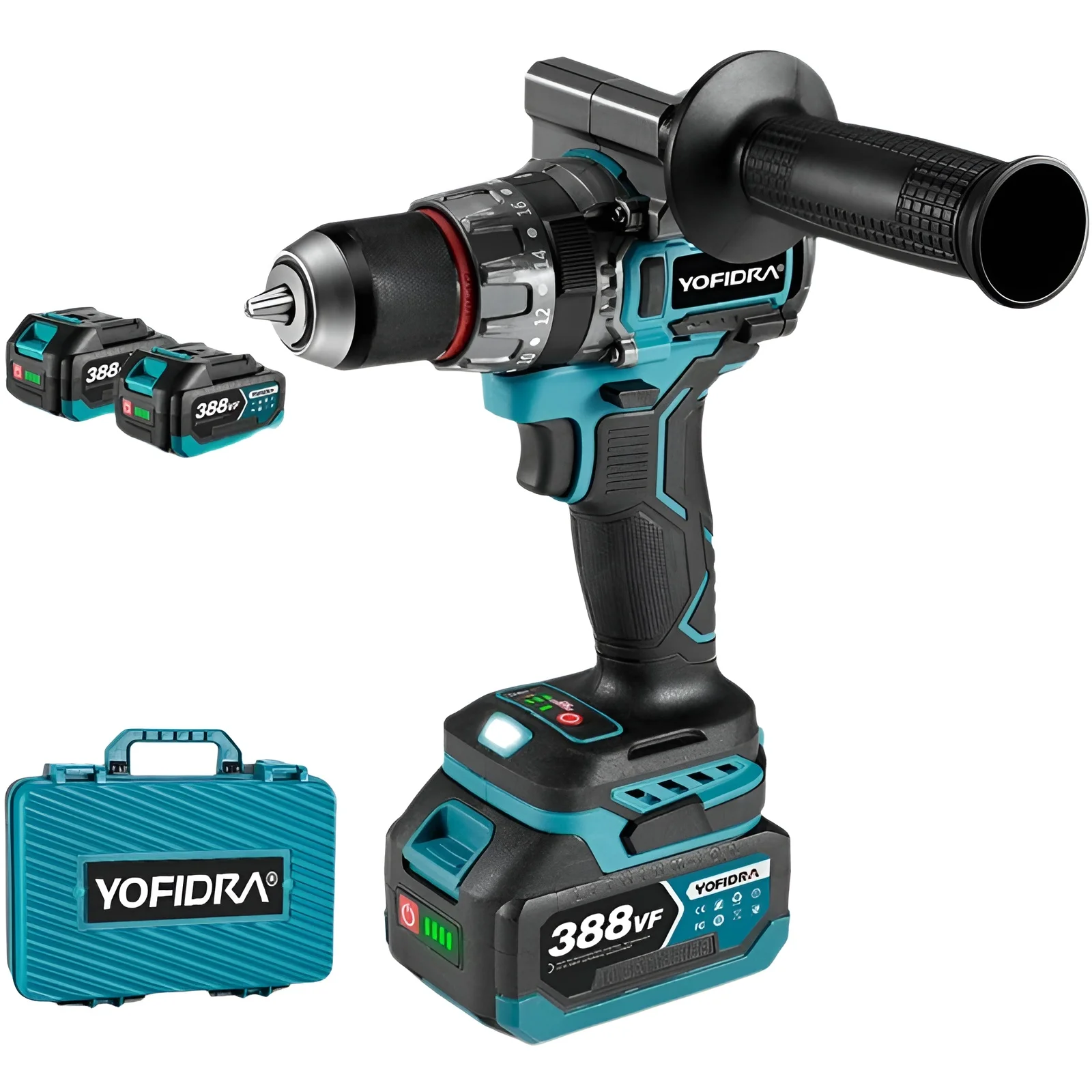 YOFIDRA-taladro de impacto eléctrico sin escobillas