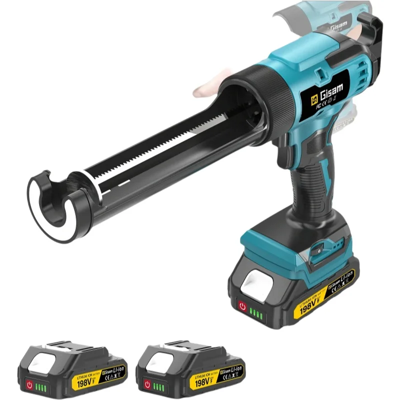 Gismis-pistola de calafateo eléctrica inalámbrica, 400KG, 6 engranajes, pistola de pegamento de vidrio, pegamento adhesivo, sellador, herramienta eléctrica para Pin de batería Makita de 18V