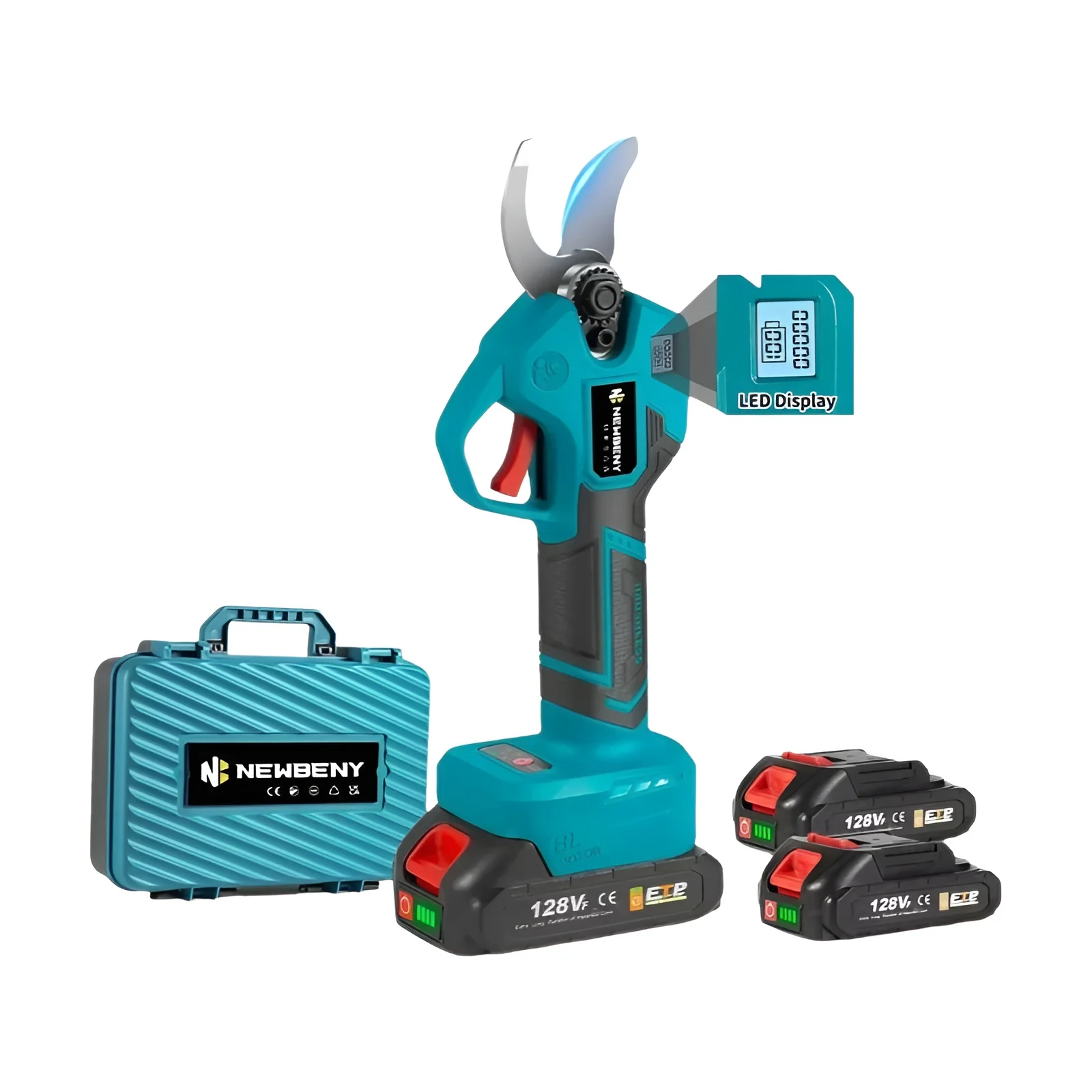 NEWBENY-tijeras de podar eléctricas sin escobillas, 30mm, 4 engranajes, inalámbricas, para jardín, árboles frutales, bonsái, herramienta de embellecer para Pin de batería Makita