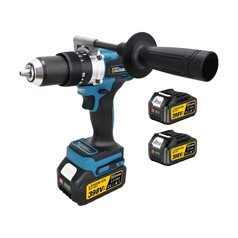 Gismis-taladro eléctrico sin escobillas, 650NM, 13MM, 20 + 3 torsión, Taladro de impacto inalámbrico, destornillador eléctrico para Pin de batería Makita de 18V