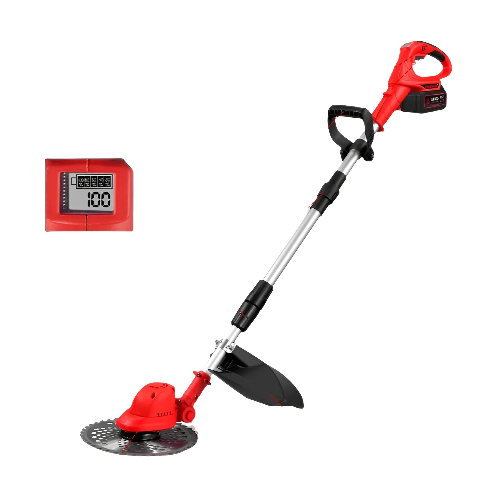 Cortacésped eléctrico sin escobillas ONEVAN de 10 pulgadas, cortadora de césped inalámbrica de 36000RPM, herramienta de jardín ajustable de longitud para batería Makita de 18V