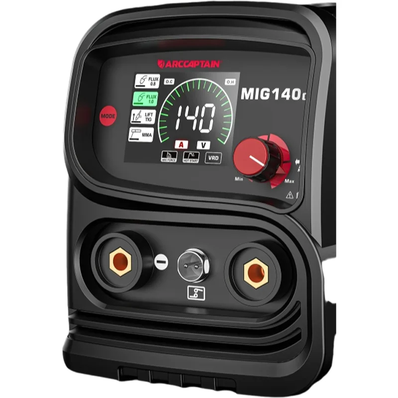 ARCCAPTAIN Soldadora MIG 3 en 1 sin Gas, Máquina de Soldar Semiautomática MIG/MMA/Lift TIG con Argón para Soldadura con Alambre Tubular