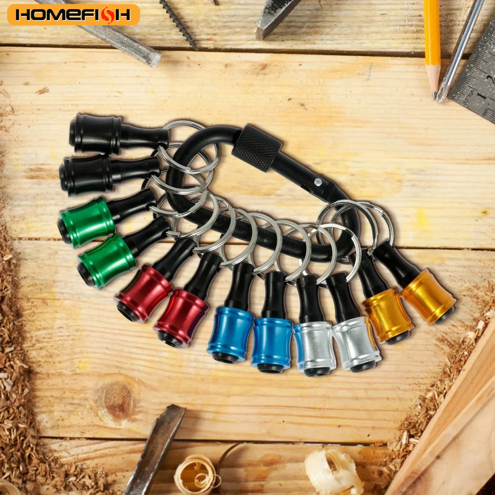 Soporte para puntas de destornillador vástago hexagonal de aleación de aluminio