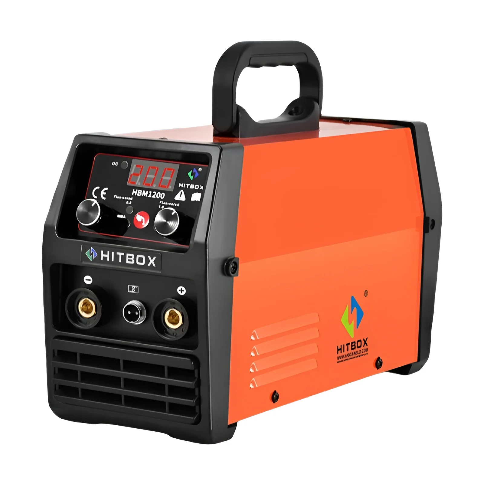 HITBOX-máquina de soldadura Mig semiautomática 3 en 1, soldador de soldadura con inversor de sincergia sin gas, arco de argón Tig, 110V, 220V, HBM1200