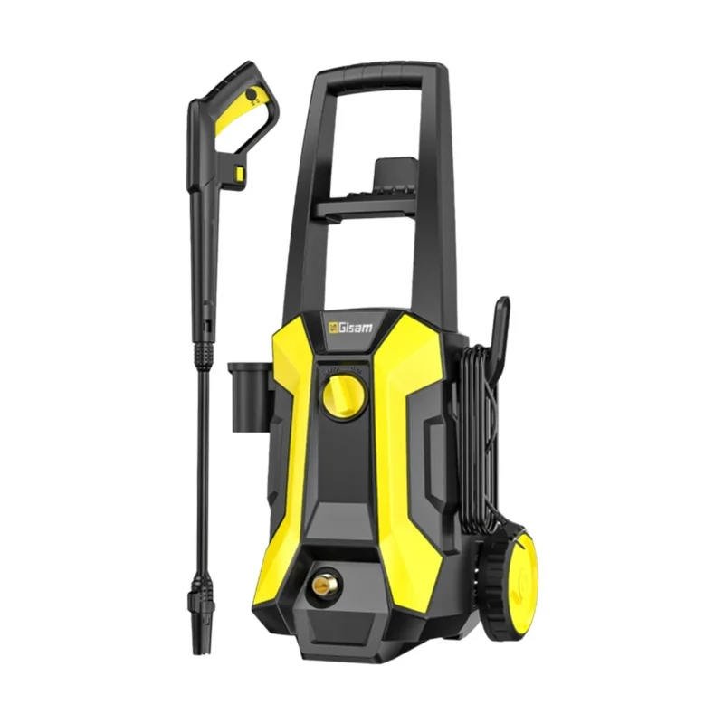 Gisam - Hidrolavadora Eléctrica de Alta Presión de 200 Bares y 2200 W, Pistola de Lavado de Autos, Pistola de Agua para Jardín, Pistola de Rociado de Agua 180 ° Boquilla Ajustable
