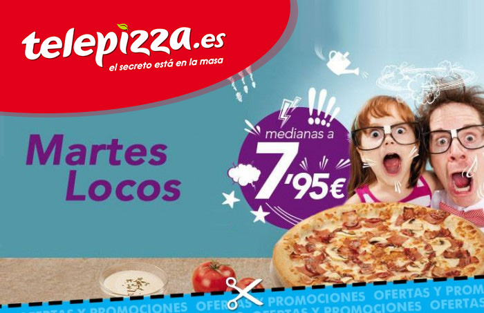 Telepizza Martes Locos Pizza - Oferta Especial
