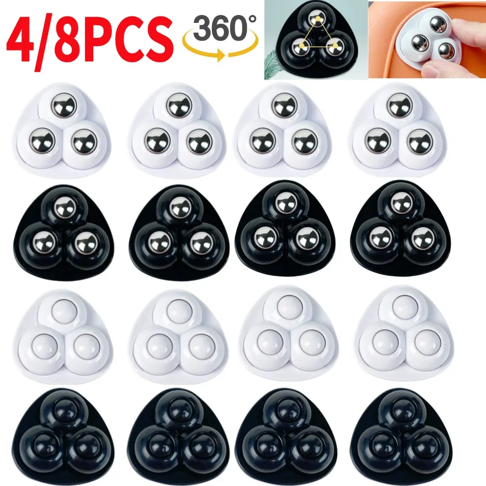 Rueda Universal de pasta de 4 piezas, ruedas giratorias autoadhesivas sin ruido