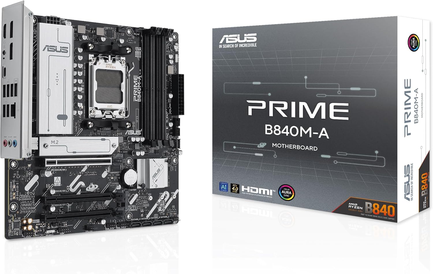 Placa Base ASUS PRIME B840M-A-CSM B840 Socket AM5 DDR5 micro-ATX 2.5GbE Sin WiFi M.2 RAID · Amazon - 102.76€