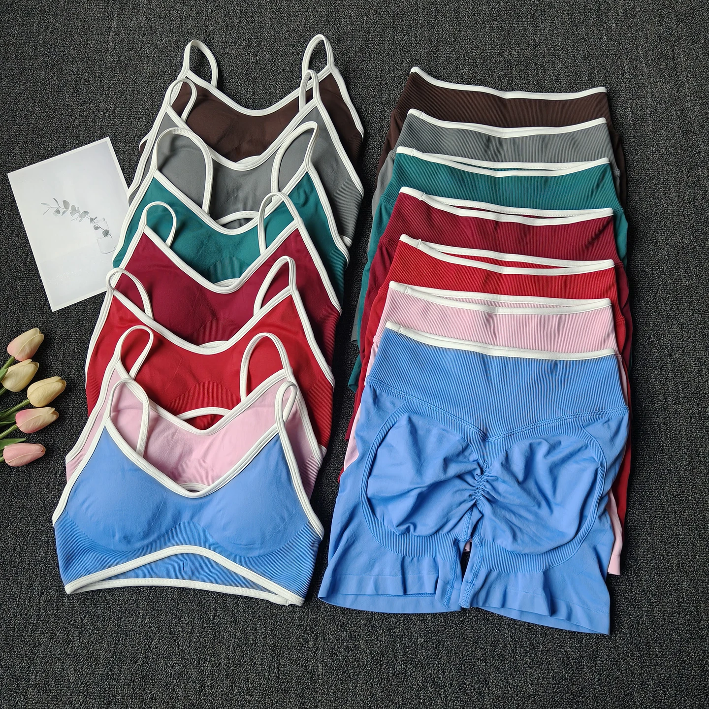 Traje de Yoga melocotón para mujer