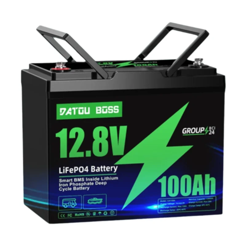 Batería MFUZOP 12V 100Ah LiFePO4 con protección de baja temperatura, BMS 100A incorporado, máx. 15000 ciclos, perfecto para motores de curricán, vehículos recreativos
