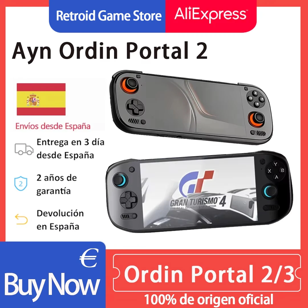 Consola de juegos portátil Ayn Odin 2 Portal/3, pantalla HD de 7 pulgadas, 8000mAh, Wifi, Bluetooth, reproductor de vídeo de juegos Retro abierto para regalos