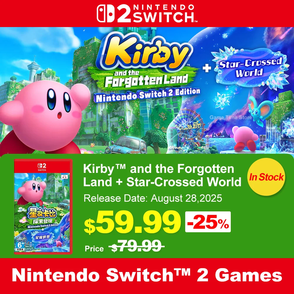 Kirby and the Forgotten Land Star Crossed World Nintendo Switch 2 Juegos