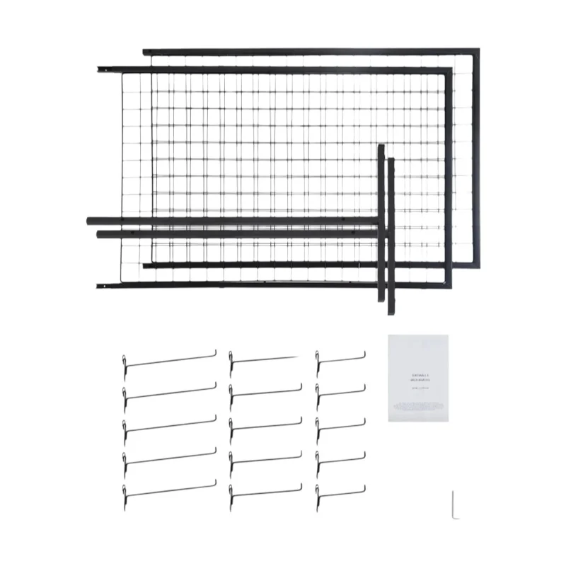 Paneles de pared de rejilla, estantes de exhibición para artesanía