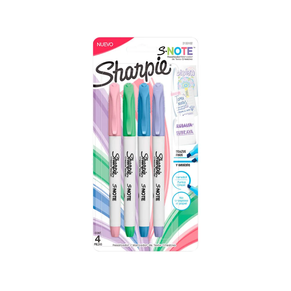 Rotuladores Sharpie S-Note subrayadores pastel