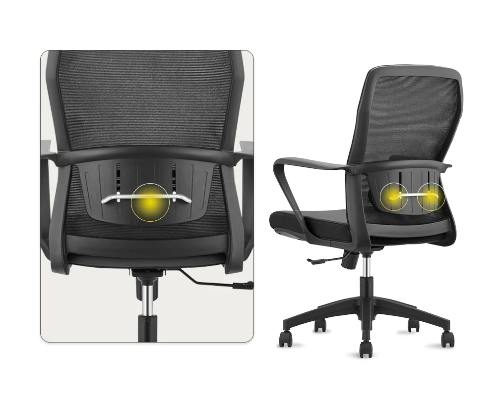 Silla de escritorio ergonómica Owlotech Berkeley en negro