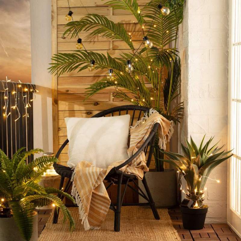 Guirnaldas de luces exterior solar 15M