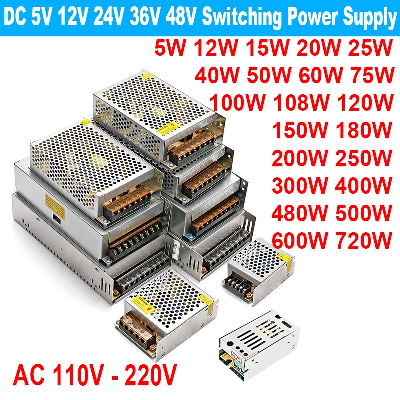 Fuente de alimentación conmutada variable de 12 V voltios CC SMPS