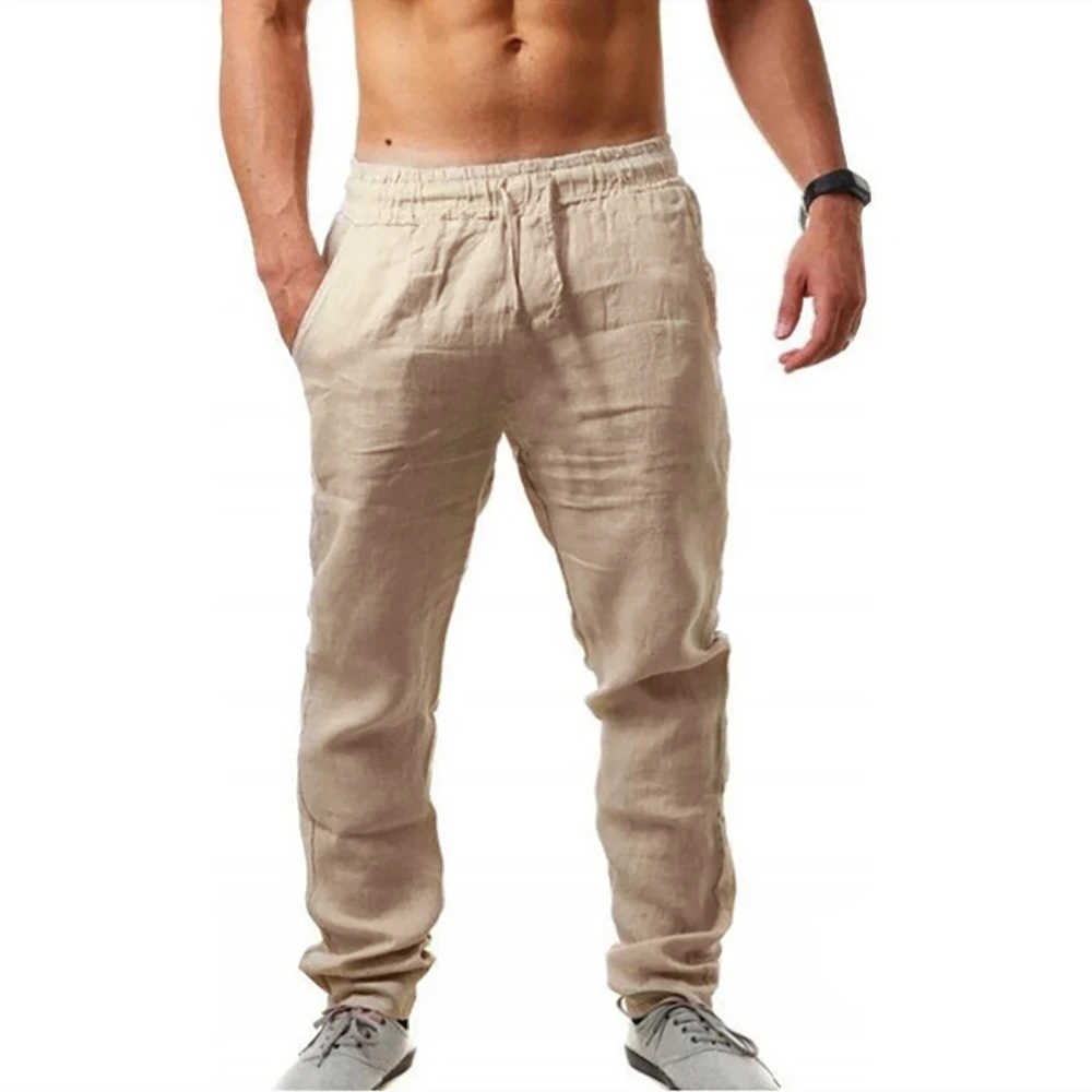 Pantalones largos ligeros para hombre, transpirables de verano