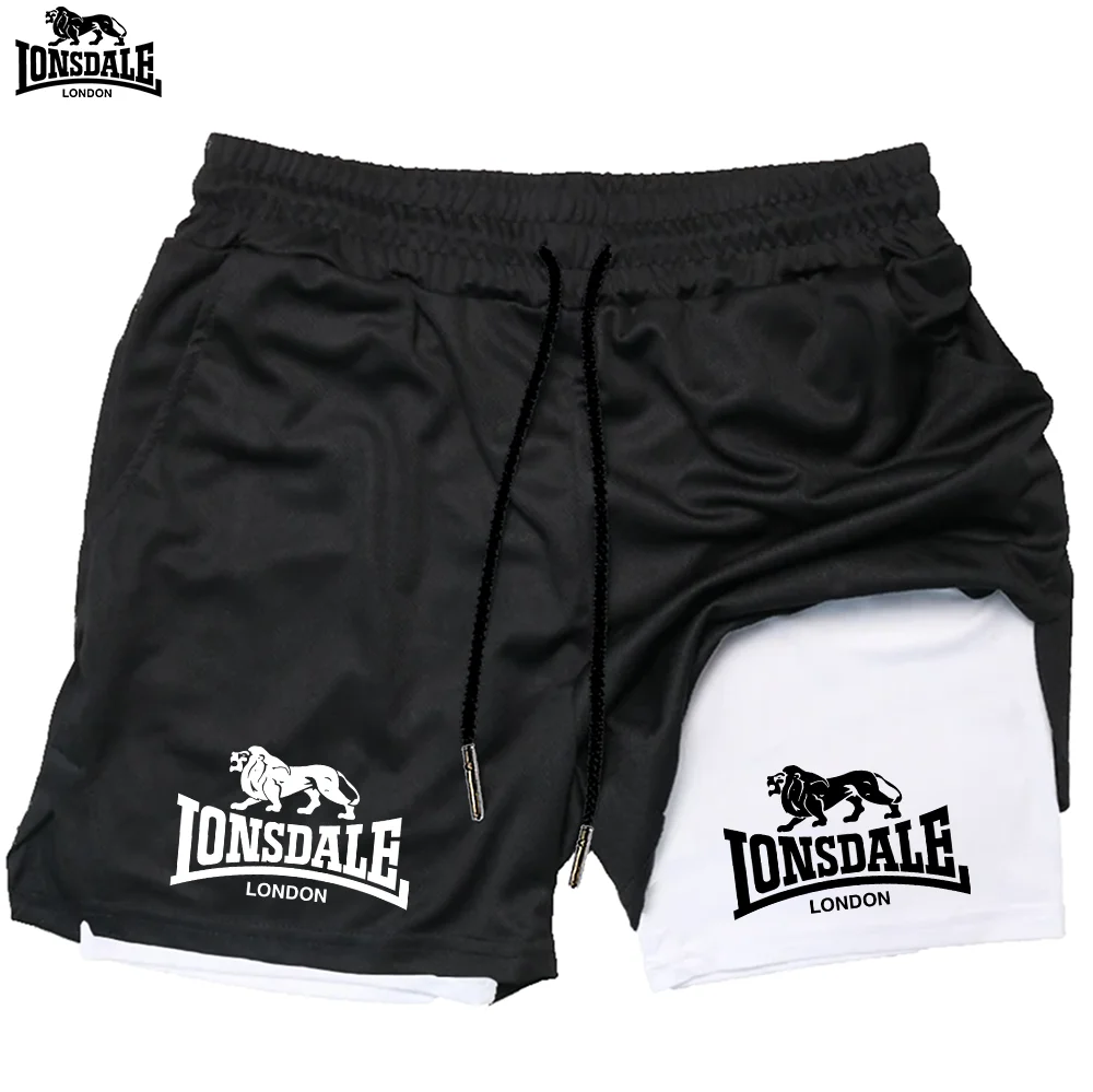 Pantalones cortos LONSDALE para hombre, estampados deportivos
