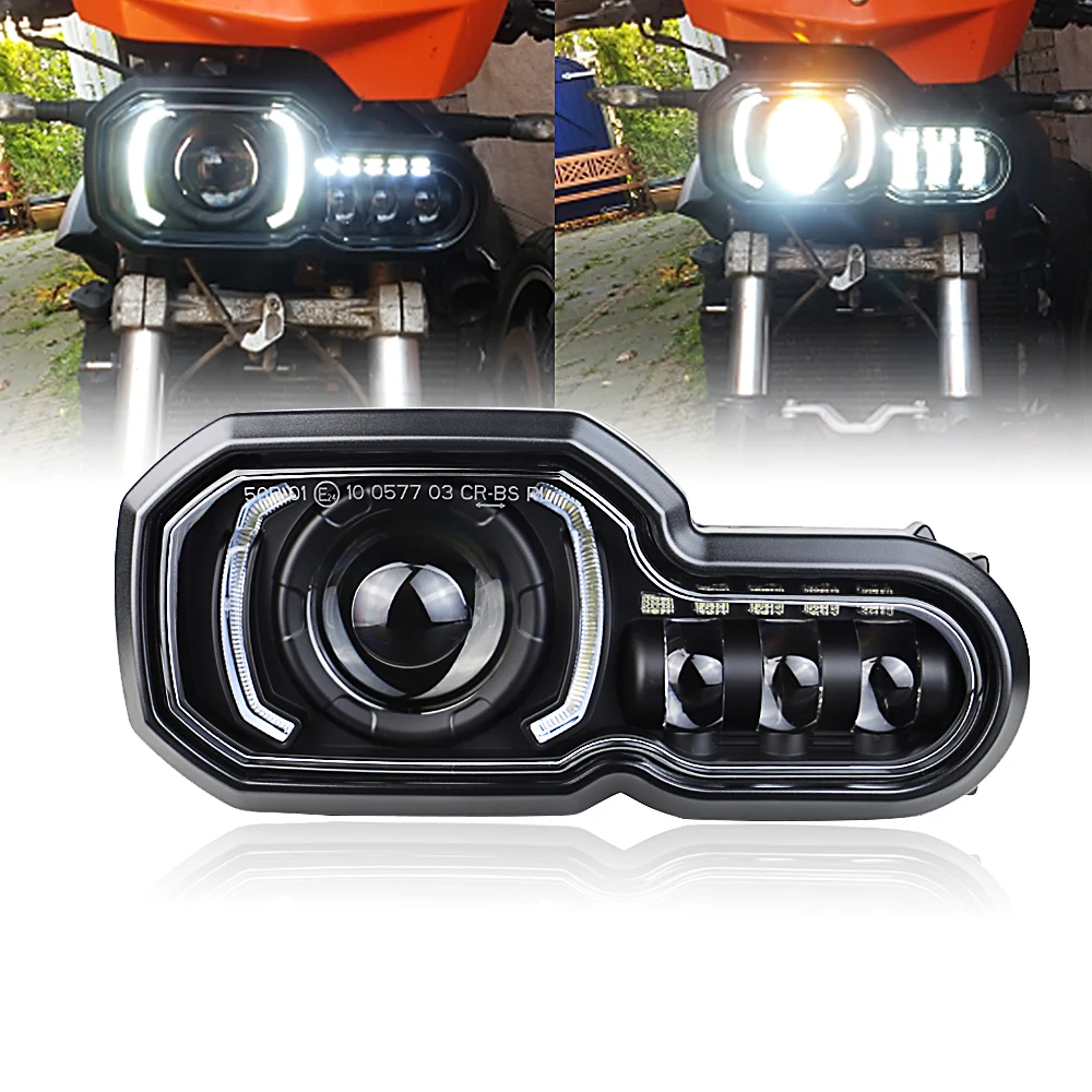 Faro LED para BMW F650GS/F700GS/F800GS F800ADV F800R haz alto/bajo con Kit de montaje DRL luz de repuesto