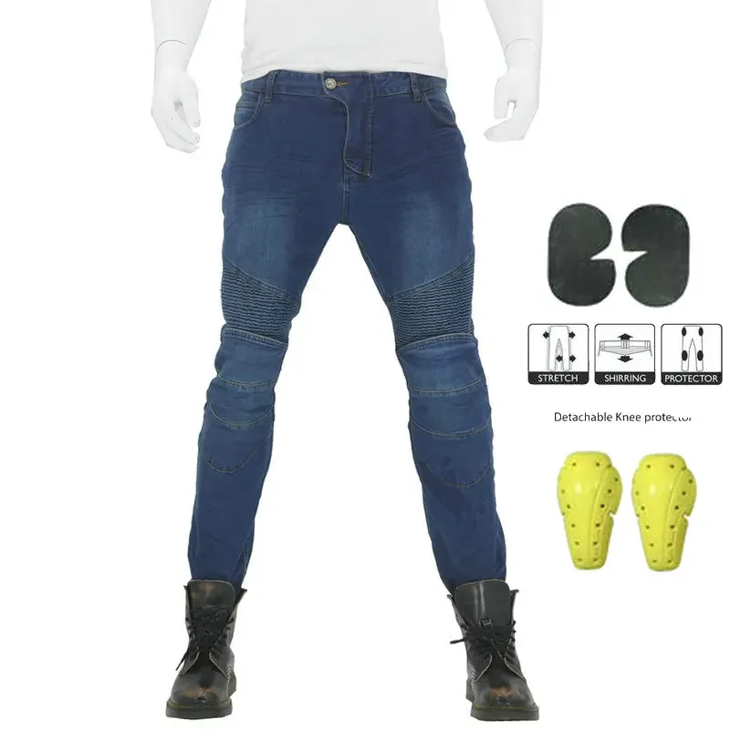 Pantalones de motocicleta para hombre, pantalones vaqueros para Moto