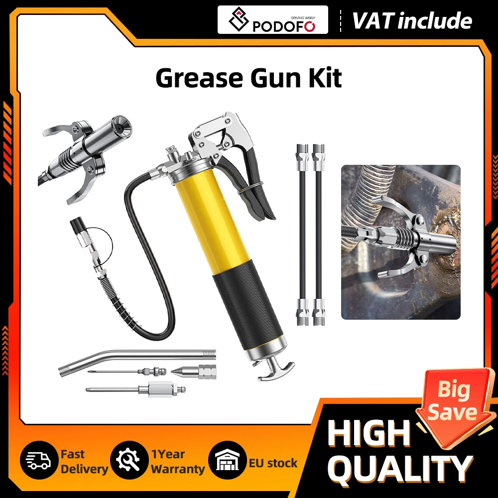 Podofo Kit Pistola Engrase Antifugas