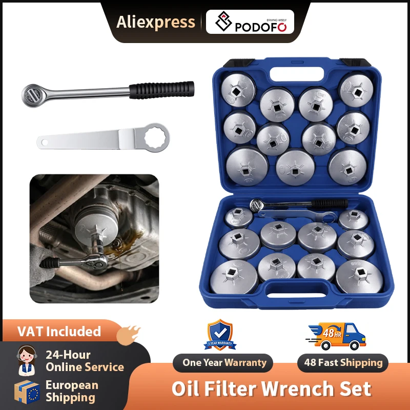 Juego de Llaves para Filtro de Aceite Podofo 23 Piezas