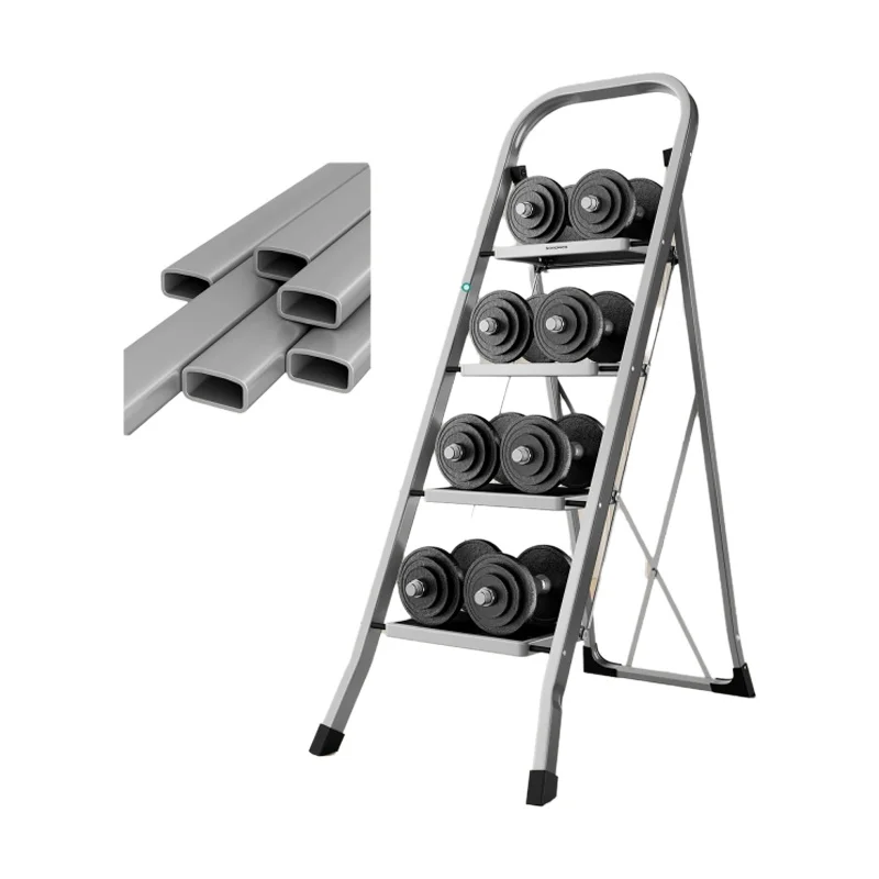 Escalera SONGMICS Plegable Gris Paloma