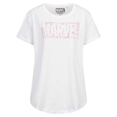 Camiseta FBLTS405WHT Maravilla Comic Logo Mujer