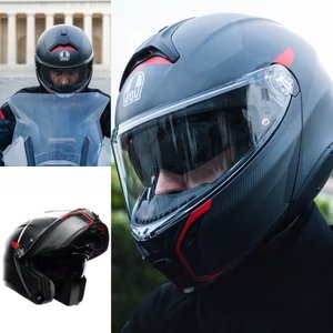 AGV Tourmodular Casco de Moto Fibra Carbono/Vidrio/Aramida