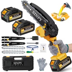 Mini Motosierra Bateria, 6 Pulgadas Eléctrica Sierra Electrica Inalámbrica