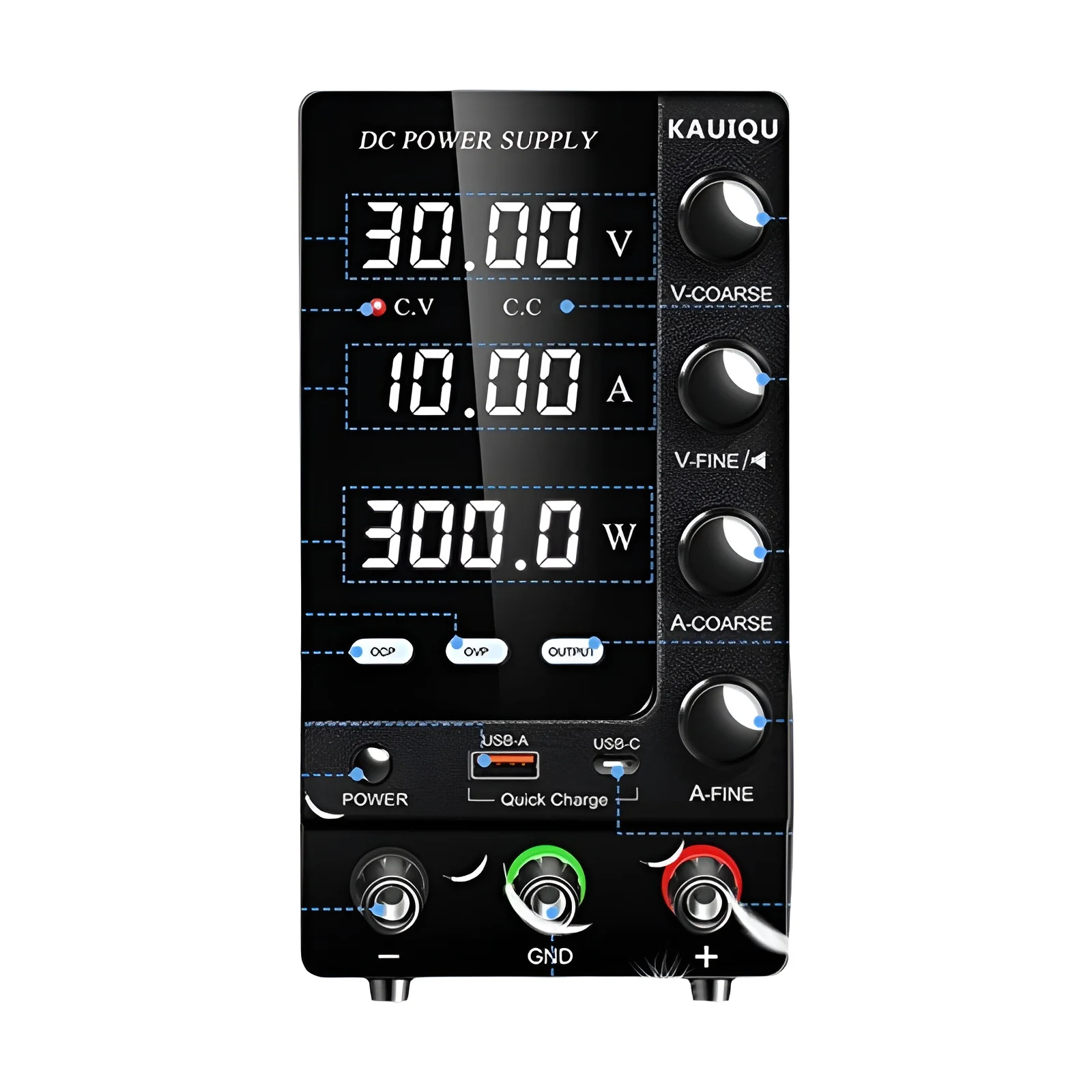 KUAIQU 2024 OCP OVP DC Fuente de Alimentación Ajustable 30V 10A/5A