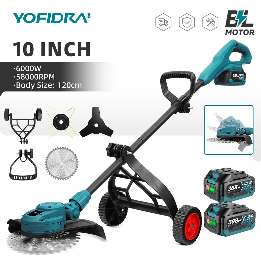Makita Cortadora de Césped Eléctrica Plegable 10 Pulgadas