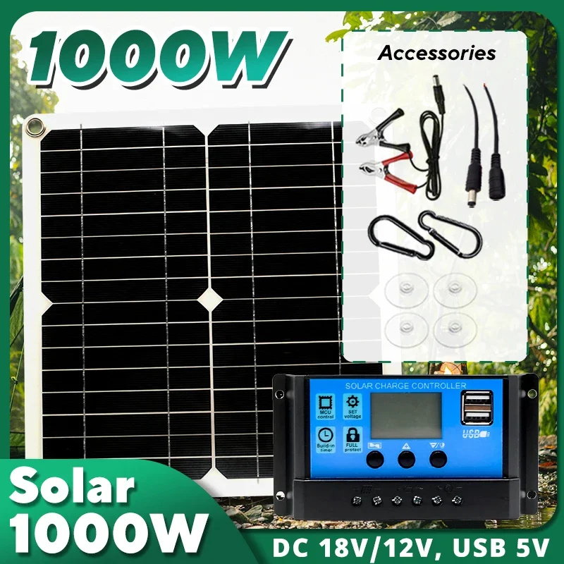 Kit de Paneles Solares 1000W Controlador Solar 12V