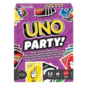 Mattel Games UNO Party Juego de Cartas con Reglas Especiales para Grupos